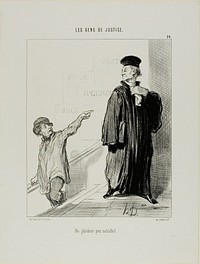 A rather unsatisfied litigant, plate 26 from Les Gens De Justice by Honoré-Victorin Daumier