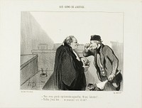 “- Should be a great performance today, Mr.Galuchet... - I should think so... A murder case with a rape thrown in...,” plate 31 from Les Gens De Justice by Honoré-Victorin Daumier