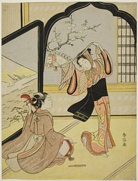 The Harugoma Dance by Suzuki Harunobu