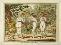 The Graces in a High Wind by James Gillray