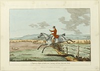 Topping a Flight of Rails, and Coming Well into the Next Field, plate two from Insdispensable Accomplishments by Sir Robert Frankland
