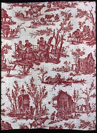 Scènes Flamandes (Furnishing Fabric) by Jean Baptiste Huet (Designer)