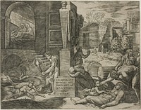 The Morbetto, or The Plague of Phrygia by Marcantonio Raimondi