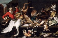 Still Life with Dead Game, Fruits, and Vegetables in a Market by Frans Snyders