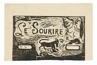 Fox, Busts of Two Women, and a Rabbit, headpiece for Le sourire by Paul Gauguin