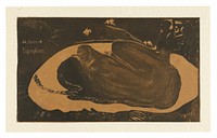 Manau tupapau (She Thinks of the Ghost or The Ghost Thinks of Her), from the Noa Noa Suite by Paul Gauguin