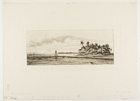 Oceania: Fishing, Near Islands with Palms in the Uea or Wallis Group, 1845 by Charles Meryon