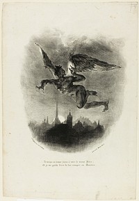 Mephistopheles Flying by Eugène Delacroix