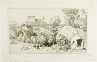 View of Verdelot by Louis Auguste Lepère