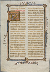 The Marriage of Hosea and Gomer in a Historiated Initial "V" from a Bible