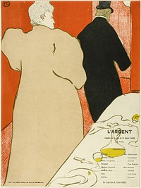 Program for L'Argent by Henri de Toulouse-Lautrec