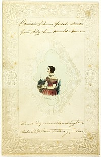 Untitled Valentine (Woman in Pink Dress) by Lemercier et Compagnie (Printer)
