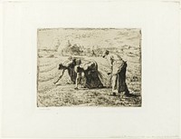 Peasant with a Wheelbarrow by Jean François Millet