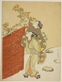 Picking Persimmons by Suzuki Harunobu