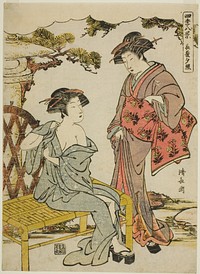 Sunset Glow of Late Summer (Choka no sekisho), from the series "Eight Scenes of the Four Seasons (Shiki hakkei)" by Torii Kiyonaga