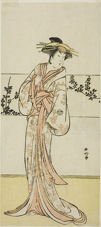 The Actor Segawa Kikunojo III, Possibly as the Courtesan Kojoro of Hakata, in the Play Chiyo no Hajime Ondo no Seto (Beginnings of Eternity: The Ondo Straits in the Seto Inland Sea) (?), Performed at the Kiri Theater from the Twenty-seventh Day of the Seventh Month, 1785 by Katsukawa Shunkо̄