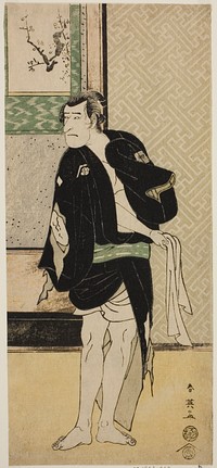 The Actor Ichikawa Komazo II as Soga no Dozaburo Disguised as the Ruffian Tobei (?) in the Play Haru no Nishi Date-zome Soga (?), Performed at the Nakamura Theater (?) in the First Month, 1790 (?) by Katsukawa Shun'ei