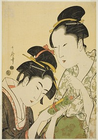 Okita and Ofuji by Kitagawa Utamaro