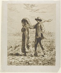 Peasants Going to Work by Jean François Millet