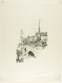 Le Pont Saint-Michel by Louis Auguste Lepère