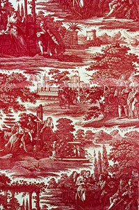 Louis XIV and Mademoiselle de La Vallière (Furnishing Fabric) by Louis Charles Ruotte (Engraver)