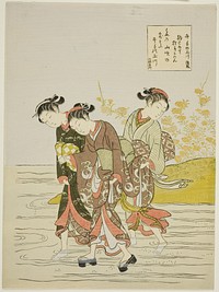 The Jewel River at Ide (Ide no Tamagawa), from an untitled series of Six Jewel Rivers by Suzuki Harunobu