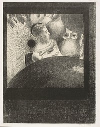 In the Spheres (The breath which leads living creatures is also in the SPHERES), plate 5 of 6 from To Edgar Poe by Odilon Redon