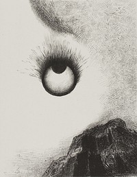 Everywhere eyeballs are aflame, plate 9 from The Temptation of Saint Anthony (1st series) by Odilon Redon