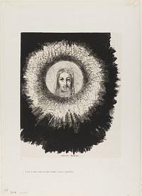 And in the Very Disk of the Sun Lights the Face of Jesus Christ, plate 10 from The Temptation of Saint Anthony (1st series) by Odilon Redon