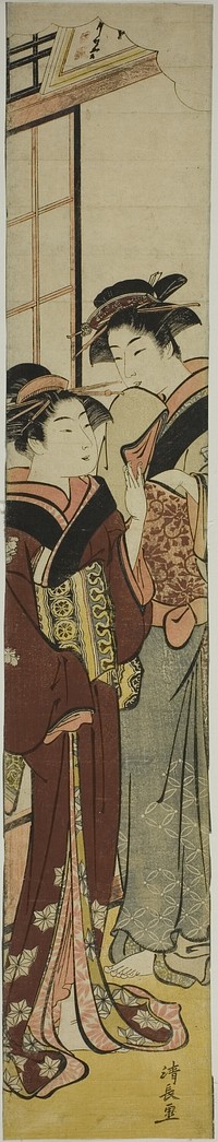 Geisha Talking to Her Maid by Torii Kiyonaga