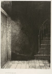 We Both Saw a Large Pale Light, plate 2 of 6 by Odilon Redon