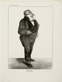 Mr. Étien...., plate 283 from Célébrités de la Caricature by Honoré-Victorin Daumier