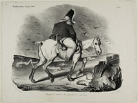 Travel across the attentive population, plate 413 by Honoré-Victorin Daumier