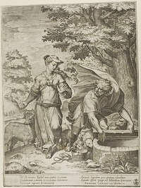 Jacob and Rachel by Agostino Carracci