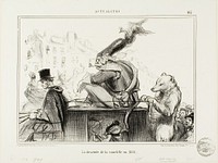 The Descent of the Courtille in 1855, plate 165 from Actualités by Honoré-Victorin Daumier