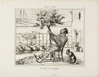 Under the shade in the countryside, plate 11 from Croquis D'été by Honoré-Victorin Daumier