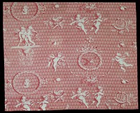 Amorini et Medallions (Cupid and Medallions) (Furnishing Fabric) by Jean Baptiste Huet (Designer)
