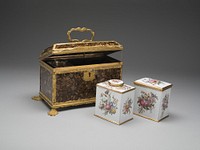 Casket Containing a Sugar Box and two Tea Caddies