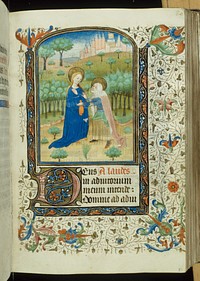 The Visitation, from a Book of Hours by Master of the Privileges of Ghent and Flanders