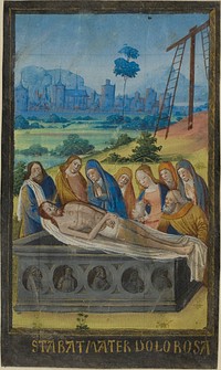 The Entombment (Stabat Mater Prayer), from a Book of Hours by Jean Colombe