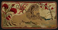 Lion with Palms (Rug) by Ebenezer Ross (Designer)