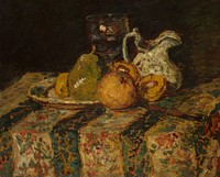 Still Life with Fruit and Wine Jug by Adolphe Joseph Thomas Monticelli