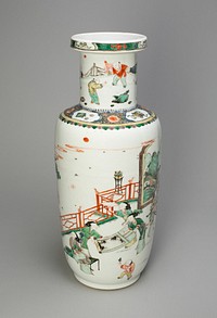 Baluster Vase with Women Performing the "Four Accomplishments" and Children in a Garden