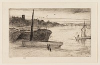 Chelsea Bridge and Church by James McNeill Whistler