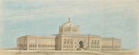 World's Columbian Exposition Fine Arts Museum, Chicago, Illinois, Perspective by John Wellborn Root (Architect)