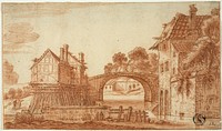 Old Houses on Canal by Jan van de Velde, I