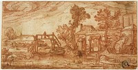 Canal with Bridge and Houses by Jan van de Velde, II