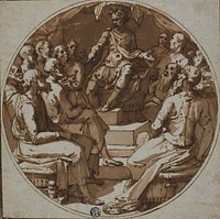 Julius Caesar Addressing Senators by Workshop of Taddeo Zuccaro