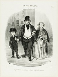 A Young Man Who is the Pride and Hope of the Badinguet Family, plate 16 from Les Bons Bourgeois by Honoré-Victorin Daumier