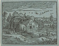 Landscape with a Farmhouse, from Four Small Landscapes by Hendrick Goltzius
